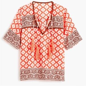 J. Crew SZ Blockprint top